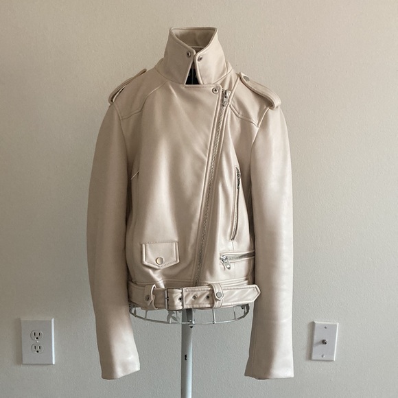 Zara Jackets & Blazers - ZARA Large, Asymmetrical fake leather jacket